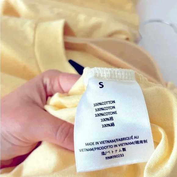 FEAR OF GOD ESSENTIALS Logo-appliqué Cotton T-shirt in Pastel Yellow Size Small - Picture 6 of 6